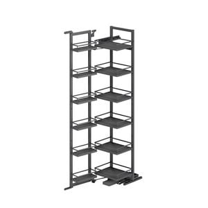 Kaboodle 450mm Pullout 6 Tier Solid Shelf Swing Pantry