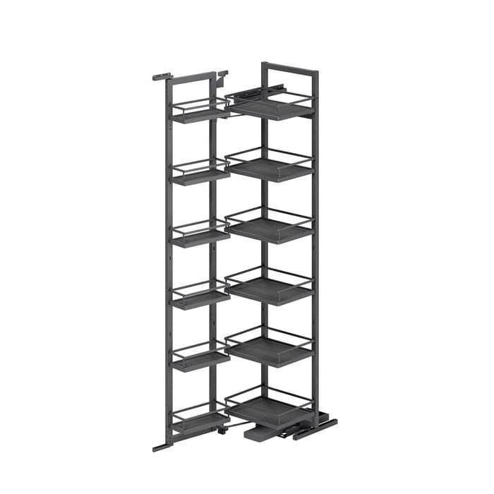 Kaboodle 450mm Pullout 6 Tier Solid Shelf Swing Pantry