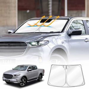 WindScreen Sun Shade for Mazda BT-50 BT50 Dual Cab 2020-Onwards TF Series Block UV Ray Wind Screen