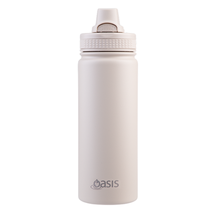 Oasis Challenger Stainless Steel Quick Release Drink Bottle 550ml - Oat