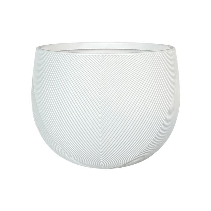 Tuscan Path 35cm White Gavin Belly Pot
