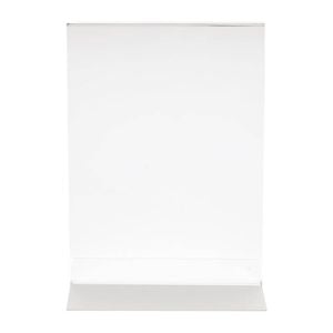 Olympia Menu Holder Upright Double Sided Acrylic A4 305x210x93mm Tabletop Display Signage