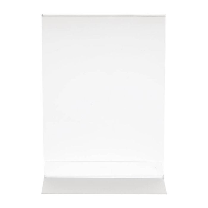 Olympia Menu Holder Upright Double Sided Acrylic A4 305x210x93mm Tabletop Display Signage