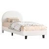 ALFORDSON Bed Frame Single Boucle Mattress Base White