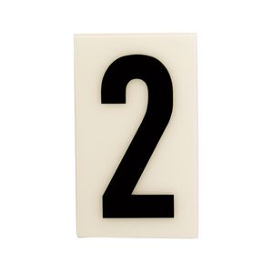 Sandleford 85 x 55mm 2 Black and White Self Adhesive Numeral