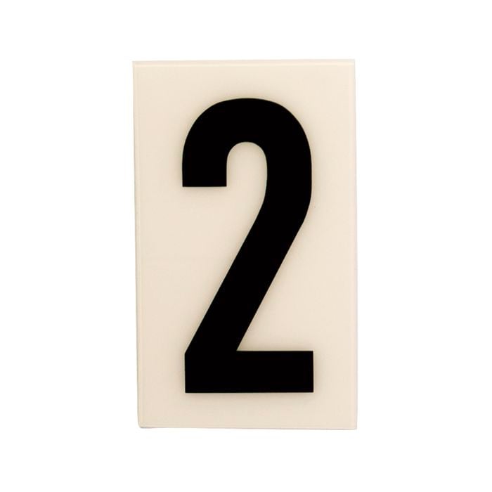 Sandleford 85 x 55mm 2 Black and White Self Adhesive Numeral