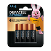 Duracell AA Optimum 4 Pack Batteries