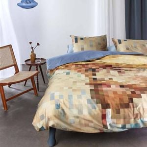 Bedding House King Mustard Homage Multi Cotton Sateen Quilt Cover Set