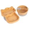 Tiny Dining 3pc Bamboo Llama Baby Feeding Set with Suction Cup