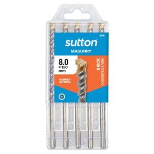 Sutton Tools 8 x 150mm Masonry Drill Set - 5 Pack