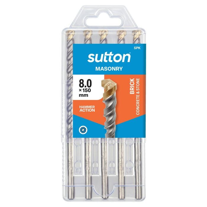 Sutton Tools 8 x 150mm Masonry Drill Set - 5 Pack