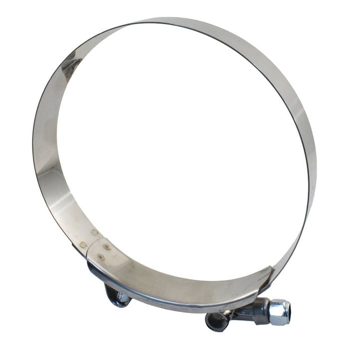 105-113mm T-bolt Hose Clamp Suits Silicone Hose, Stainless Steel