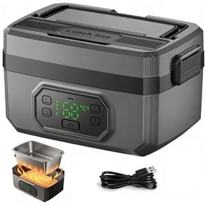 Fohoa 1.2l Cordless Food Warmer Lunch Box 21000mah 6 Temp 8 Timer Portable