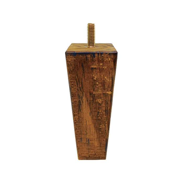 Adoored 53-40x150mm Square Rustic Tapered Wooden Leg