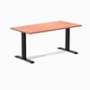 Desky Fixed Height Red Cedar Softwood Desk 150x75cm Matte Black Leg