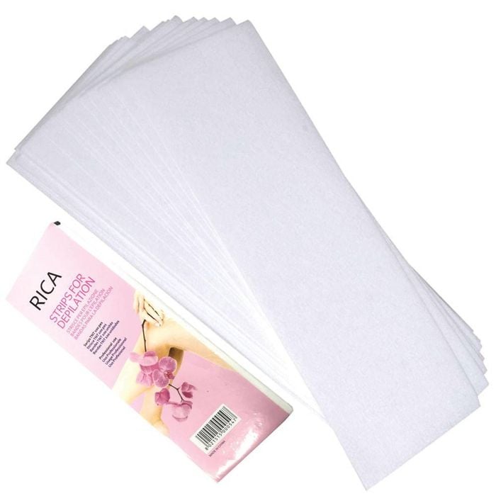 100x Pre-cut Strips Pack - 70gsm Non Woven Disposable Cut Waxing Papers