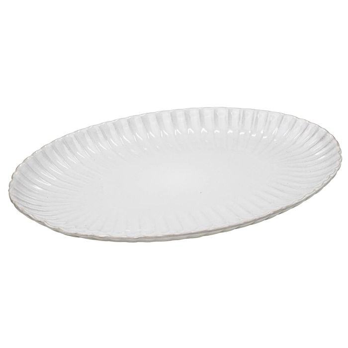 Ladelle Marguerite Stoneware Oval Serving/Entertaining Platter 40x27x3cm White