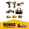 DeWALT 18V XR 5.0Ah 4 Piece Combo Kit DCZ409P2-XE