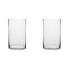 2PK Ecology Fleur Wide Cylinder Glass Vase Decorative Flower Vessel 25cm