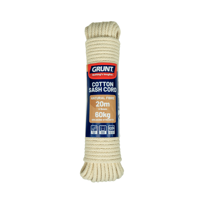 GRUNT  6mm x 20m Cotton Sash Cord