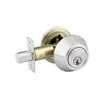 Ikonic Brushed Nickel Double Cylinder Deadbolt