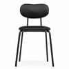 Ufurniture Dining Chairs Set of 4 PU Leather Kitchen Chair with Cushion Backrest & Metal Legs Black