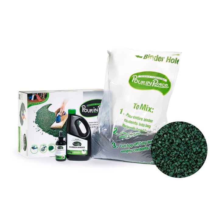 Pour-in-Place 1.5m2 Forest Green Wetpour Rubber Surfacing