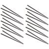 10PK D.Line Lacquered Wooden Chopstick Food Noodles Utensil - Black