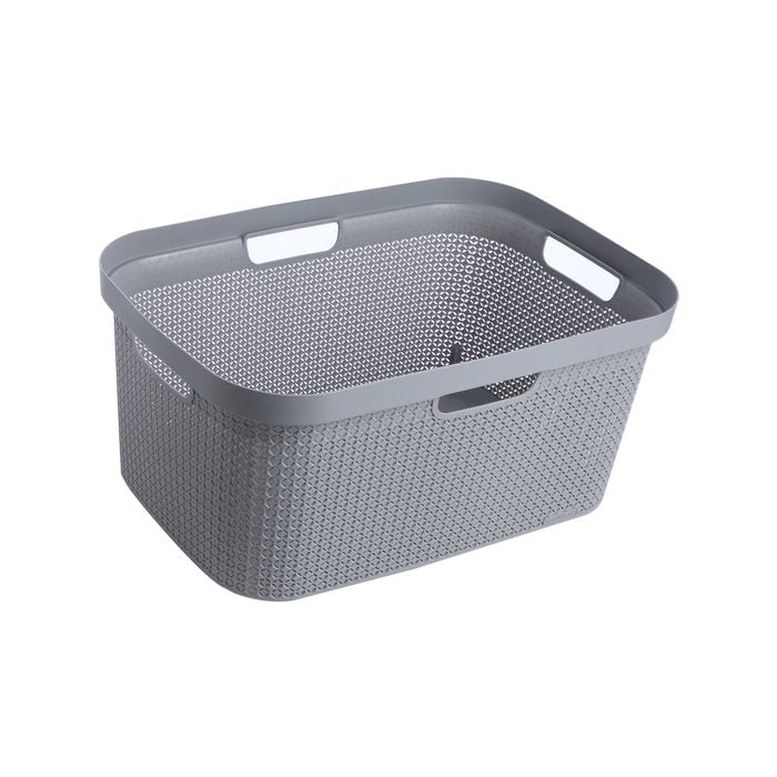 Ezy Storage 50L Mode Laundry Basket - Grey 