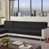 Foret 5 Seater Sofa Bed Modular Corner Lounge Recliner Chaise Couch Fabric Black White