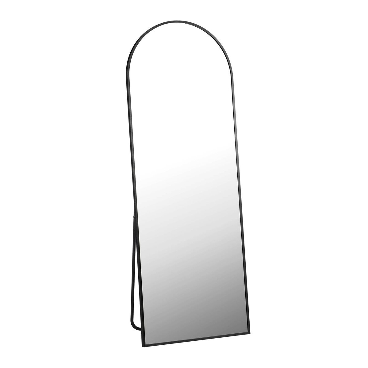Oikiture 166x60cm Arched Black Full Length Mirror Floor Mirrors Free ...