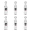 6PK Glass & Co Elle Tall Leak-Proof Clip Lid Square Water Bottle 1L Clear