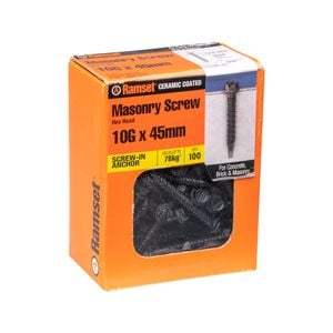 Ramset 10g x 45mm Black Ankascrew - 100 Pack