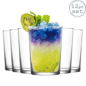Lav Bodega 520ml Highball Glasses - Set Of 12 Tall Cocktail Tumblers Long Drinks, Beer, Juice, Water & Soft Drinks