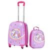 VEVOR Kids Luggage Set Pink 2 Piece with Hard-Shell Backpack for Airline Approved