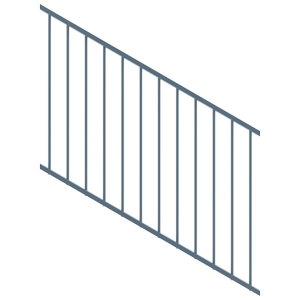 ProtectorAl 350-1200 x 900mm Deep Ocean Raked 16-30º Flat Top Garden Fence Panel