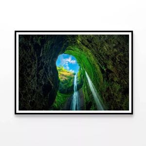 Waterfalls in Sunny Day  Print 100% Australian Made 90x60cm  (Poster)
