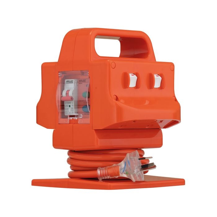 Arlec 4 Outlet Heavy Duty Portable Power Block with Type FS RCD Safety Switch