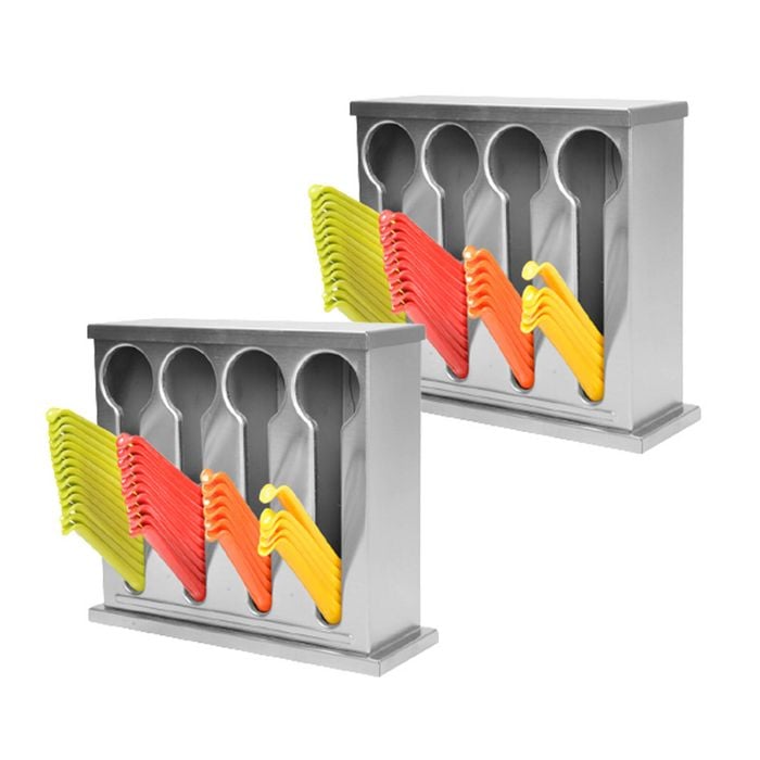 SOGA 2X Stainless Steel Spoon & Utensil Holder Rack – 4 Holes