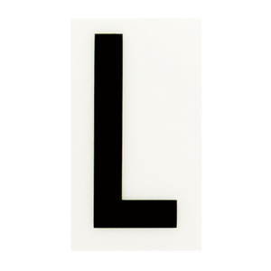 Sandleford 85 x 55mm L Black and White Self Adhesive Letter