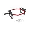 144cm - Olympic Shrug Deadlift Barbell Bar - 2 Free Spring Collars - Red