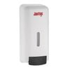 Jantex Liquid Soap And Hand Sanitiser Dispenser Wall Mounted Lever-free White 1l Commercial Washroom Hygiene Refillable