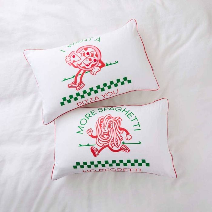 Adorn Living Novelty Pillowcase Perfect Pair - Pizza Pasta
