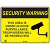 Pinnacle 400 x 300mm Metal Security Warning 24 Hour Surveillance Sign