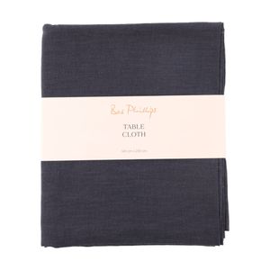 Bas Phillips Linen Tencel Table Cloth Kitchen Textile Navy Medium 140x230cm