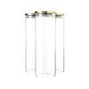 Argon Tableware Glass Storage Jars with Metal Lids - 2 Litre - Pack of 3