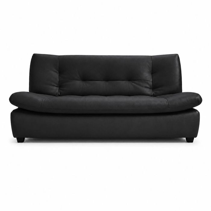 TOPONE Sofa Bed Living Room Small Apartment Synthetic PU Surface Upholstery Sofa Bed Folding Dual-Purpose - Black