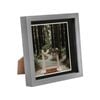 Nicola Spring Acrylic 3D Box Photo Frame with 6" x 6" Mount - 8" x 8"  - Grey