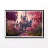 Castle with Trees & Flowers  Print 100% Australian Made 120x90cm  (Poster)
