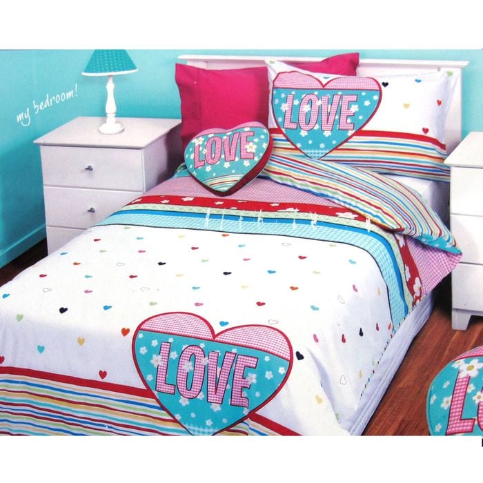 Bloomington Kids Workshop Country Girl Quilt Cover Set Single 140 x 210 cm